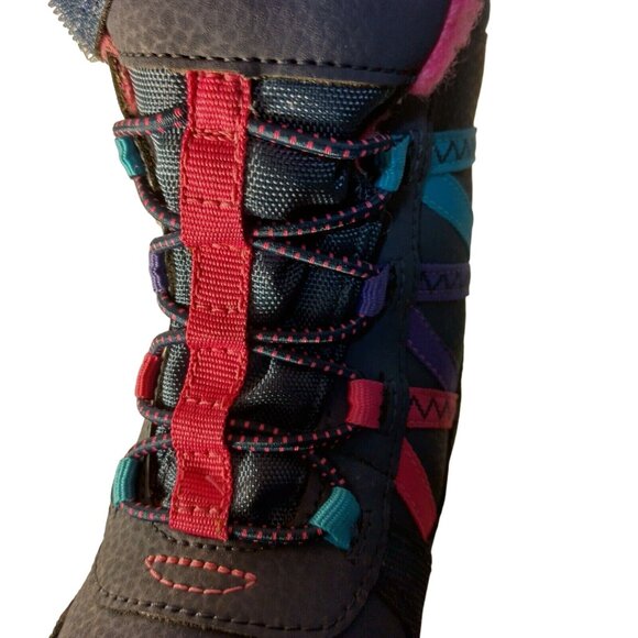 Merrell Snow Crush Boots Youth Girl Size 10M Blue Pink 220 Gram Insulatuin READ - Picture 10 of 16